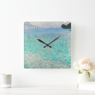 Lake Atter, Gustav Klimt Square Wall Clock