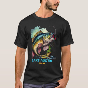 Lake Austin Texas TX Fly Fishing Trip Fisher Flyfi T-Shirt