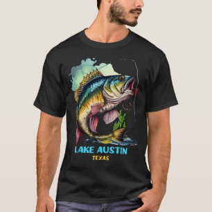 Lake Austin Texas TX Fly Fishing Trip Fisher Flyfi T-Shirt
