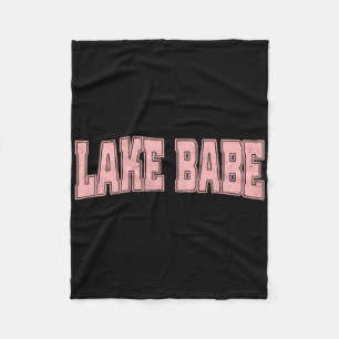Lake Babe Life Summer Vacation Beach Fleece Blanket