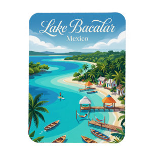 Lake Bacalar (Lagoon of Seven Colours) Mexico Magnet