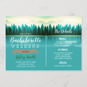 Lake bachelorette party invitation