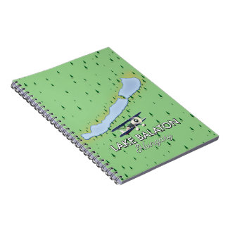 Lake Balaton Hungary map Notebook