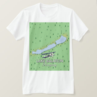 Lake Balaton Hungary map T-Shirt