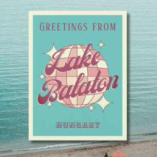 Lake Balaton Hungary vacation retro Postcard