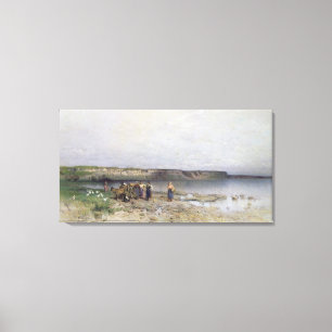 Lake Balaton with the Shore of Akarattya, 1885 Canvas Print