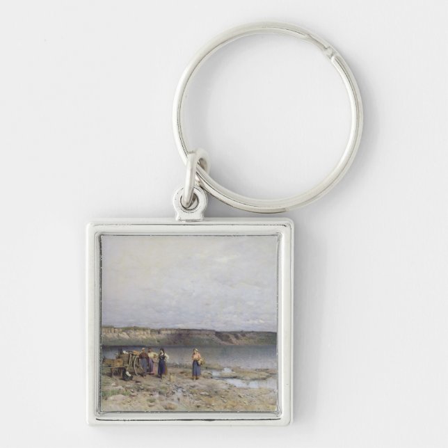 Lake Balaton with the Shore of Akarattya, 1885 Key Ring (Front)