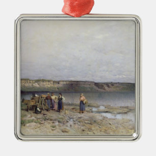 Lake Balaton with the Shore of Akarattya, 1885 Metal Tree Decoration