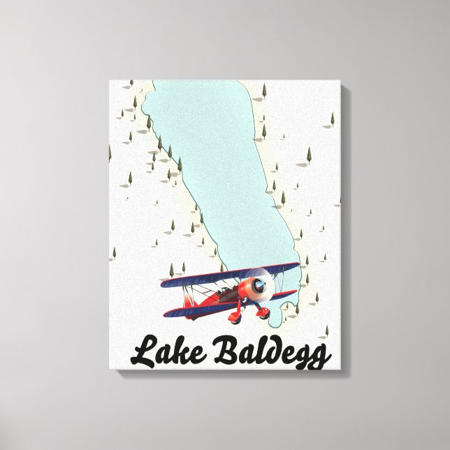 lake Baldegg switzerland map Canvas Print (Front)