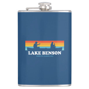 Lake Benson North Carolina Canoe Hip Flask