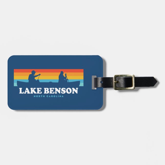 Lake Benson North Carolina Canoe Luggage Tag (Front Horizontal)