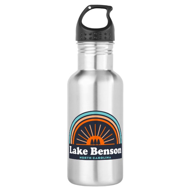 Lake Benson North Carolina Rainbow 532 Ml Water Bottle (Front)