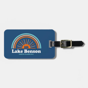 Lake Benson North Carolina Rainbow Luggage Tag