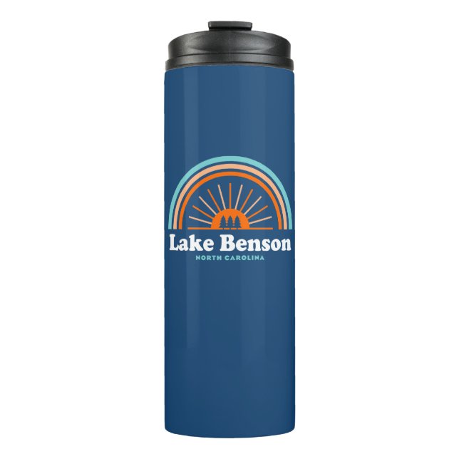 Lake Benson North Carolina Rainbow Thermal Tumbler (Front)