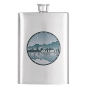 Lake Benson North Carolina Reflection Hip Flask