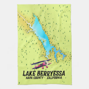 lake berryessa Napa County, California Tea Towel