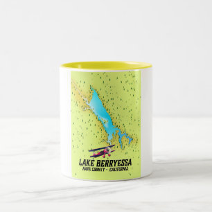 lake berryessa Napa County, California Two-Tone Coffee Mug