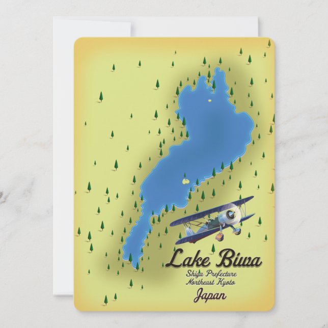 Lake Biwa Japan map (Front)