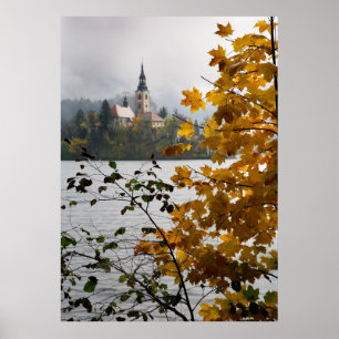 Lake Bled in Autumn Poster