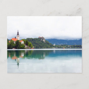 Lake Bled Reflections, Slovenia Postcard