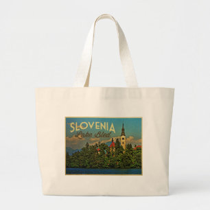 Lake Bled Slovenia Large Tote Bag