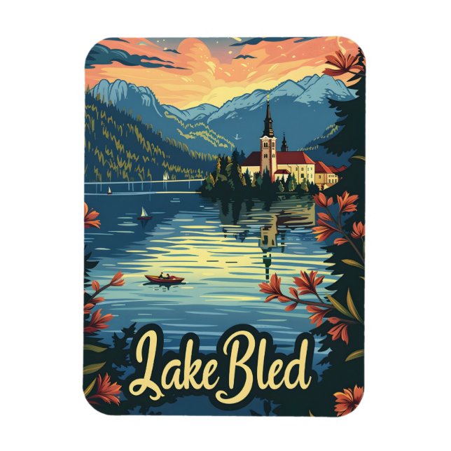 Lake Bled Slovenia Magnet (Vertical)