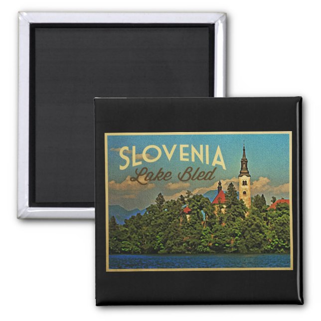 Lake Bled Slovenia Magnet (Front)