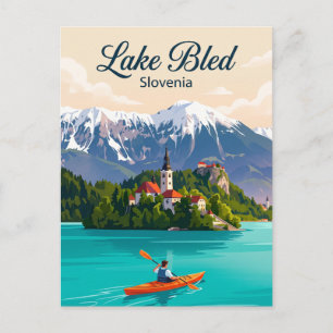 Lake Bled Slovenia Postcard
