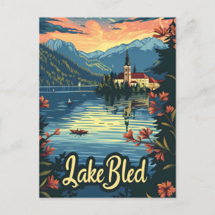 Lake Bled Slovenia Postcard