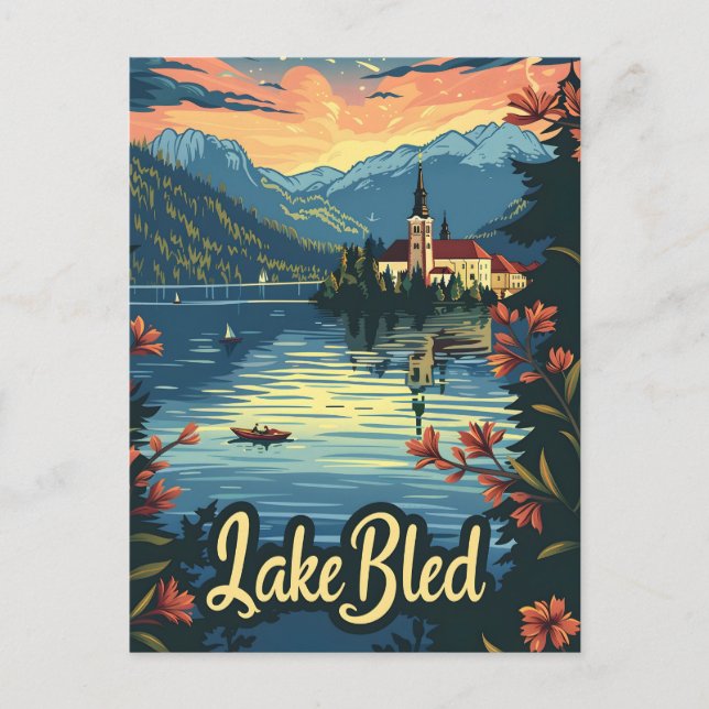 Lake Bled Slovenia Postcard (Front)