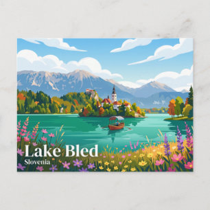Lake Bled Slovenia Postcard