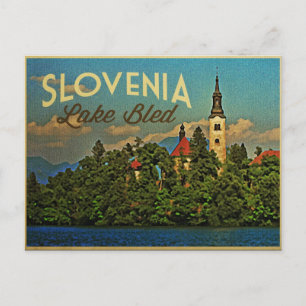 Lake Bled Slovenia Postcard