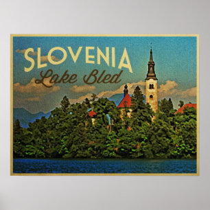 Lake Bled Slovenia Poster