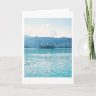 Lake Bled Slovenia Scenic Landscape Photography Card