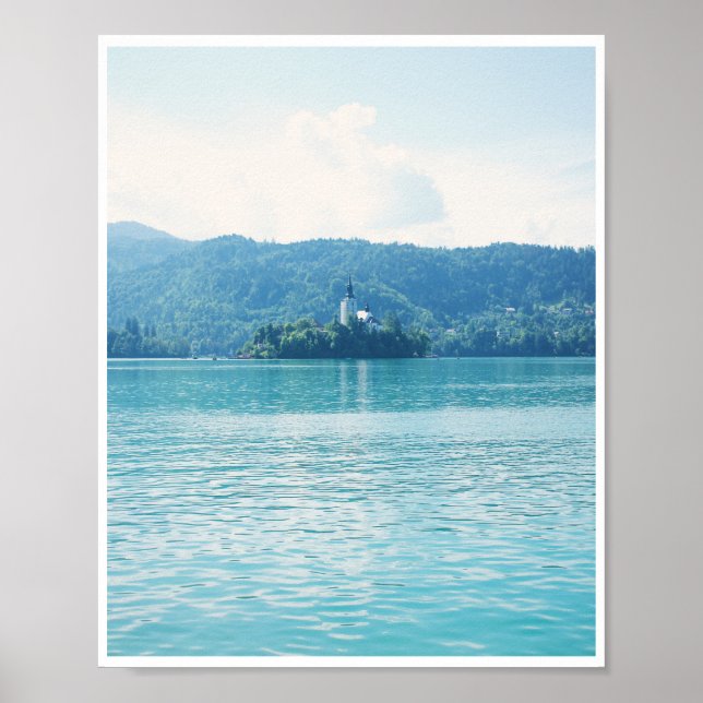 Lake Bled Slovenia Scenic Landscape Photography Poster (Front)