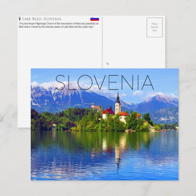 Lake Bled, Slovenia Travel Postcard (Front/Back)