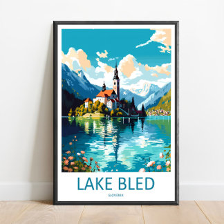 Lake Bled Travel Print Lake Bled Home Décor Slove