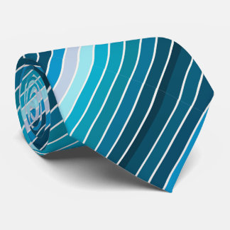 Lake Blue Stripes Men's Fashion Tie