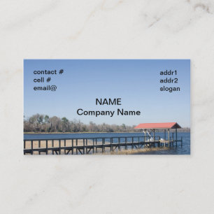 lake boat dock business card