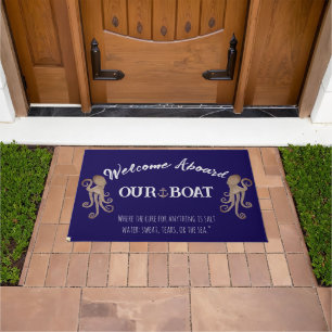 Lake Boating Oceanlife Coastal Octopus Doormat