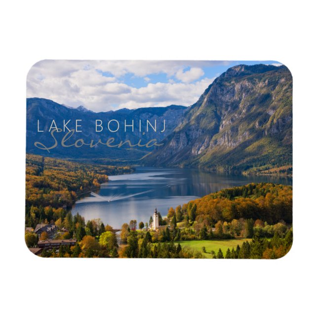 Lake Bohinj in Slovenia in autumn Magnet (Horizontal)