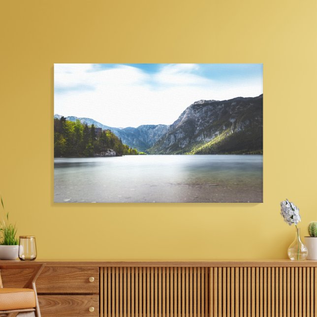Lake Bohinj, Slovenia Canvas Print (Insitu(LivingRoom))