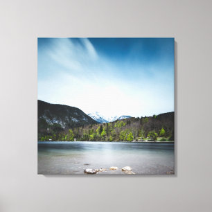 Lake Bohinj with Alps in Slovenia Canvas Print