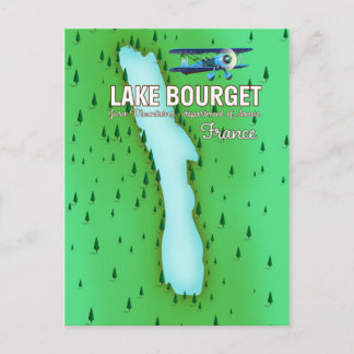 Lake Bourget France beautiful travel poster Postcard