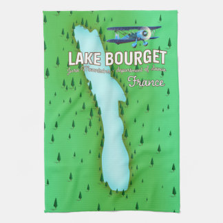 Lake Bourget France beautiful travel poster Tea Towel