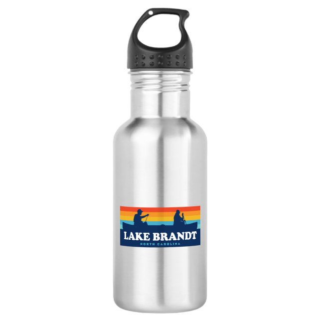 Lake Brandt North Carolina Canoe 532 Ml Water Bottle (Front)