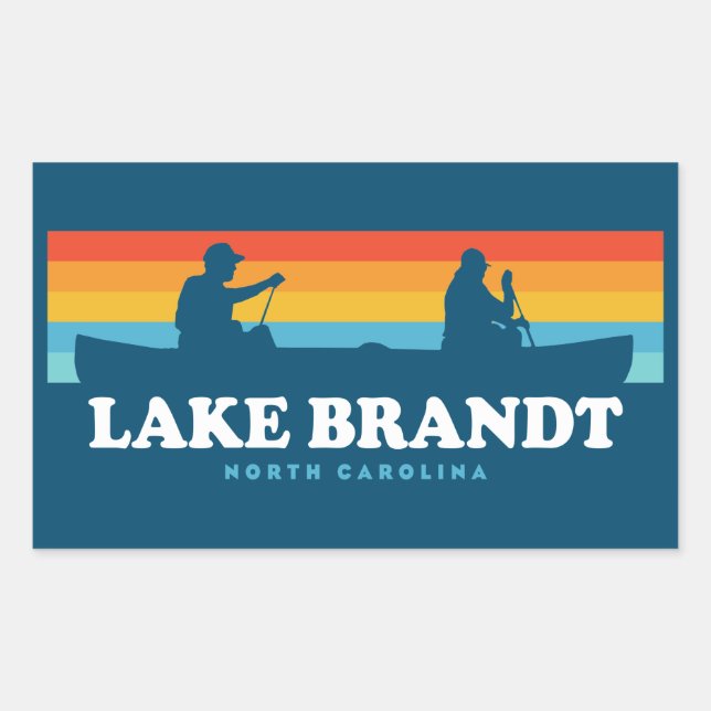 Lake Brandt North Carolina Canoe Rectangular Sticker (Front)