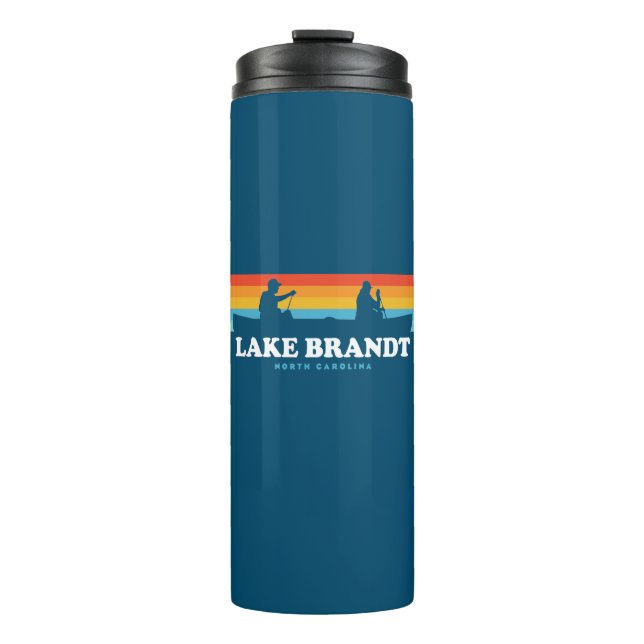 Lake Brandt North Carolina Canoe Thermal Tumbler (Front)