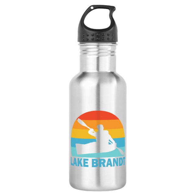 Lake Brandt North Carolina Kayak 532 Ml Water Bottle (Front)