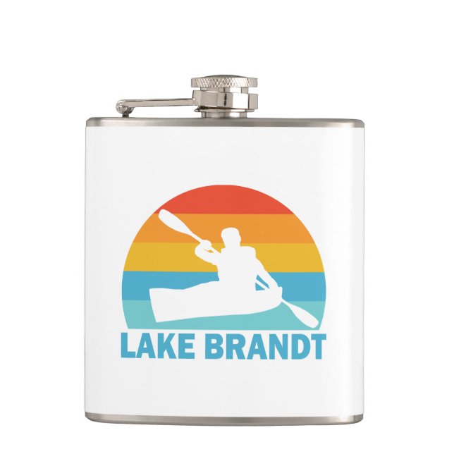 Lake Brandt North Carolina Kayak Hip Flask (Front)